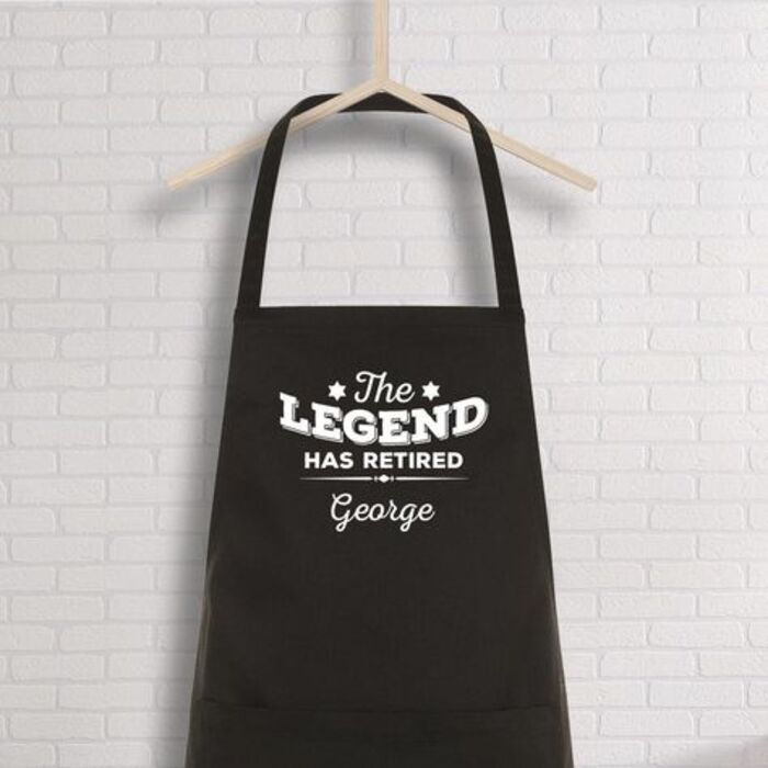 Chef apron for retired coworker