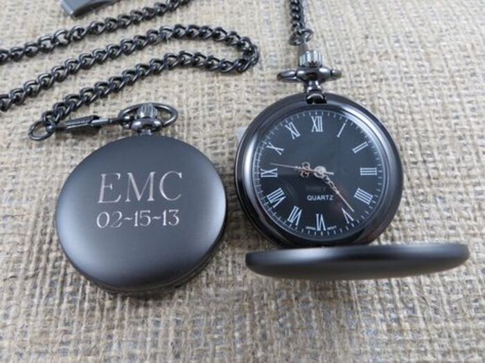 Personalized pocket watch: adorable present for retiree