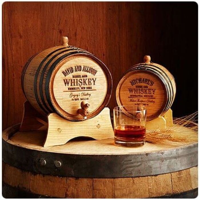Whiskey barrel: cute gift for retiring coworker