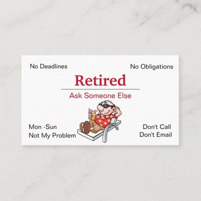 Retired Business Cards: Cool Retirement Ideas For Employee