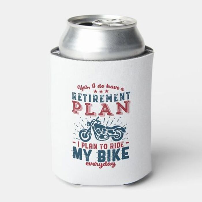 Retired can cooler: funny retirement present for company coworker