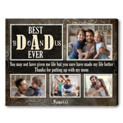 unique father's day gift personalized photos gift for bonus dad step dad 01
