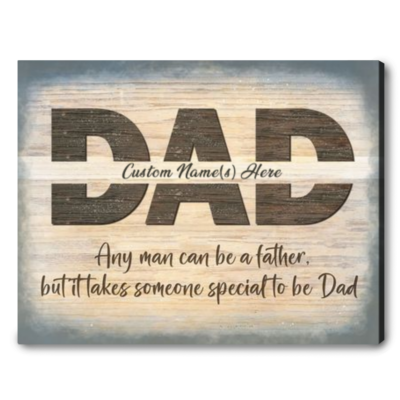 dad sign with kids names personalized dad canvas print 01