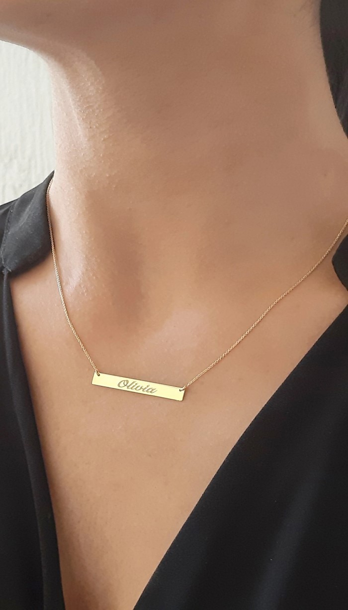 Luxury Gift For Her: A 14K Gold Name Necklace