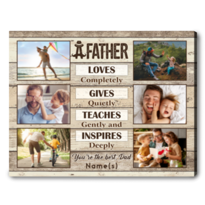 personalized gift for father's day happy fathers day dad custom photo collage 01