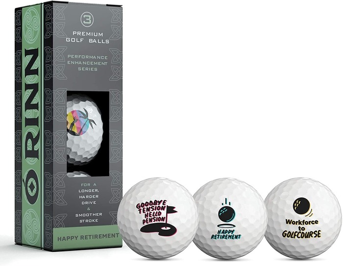 Amusing Novelty Retirement Gifts for men Golf Balls