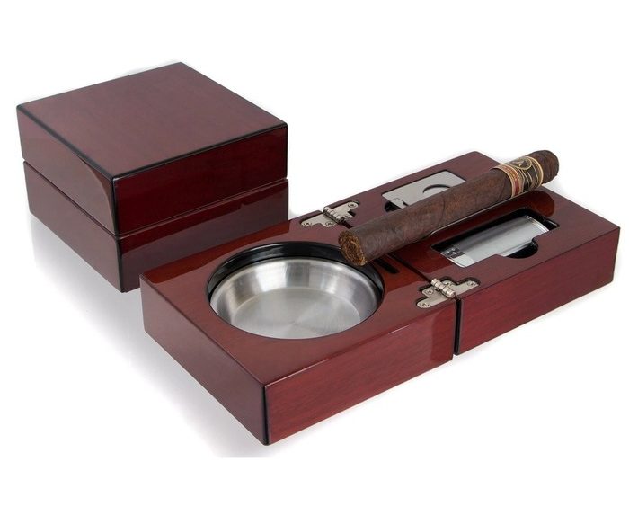 Folding Wood Cigar Ashtray Set - retirement gift ideas for men