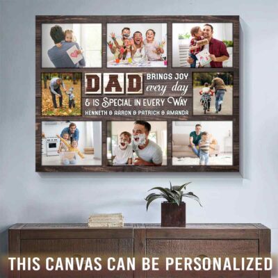 happy father's day gift idea personalized dad photo canvas print 04