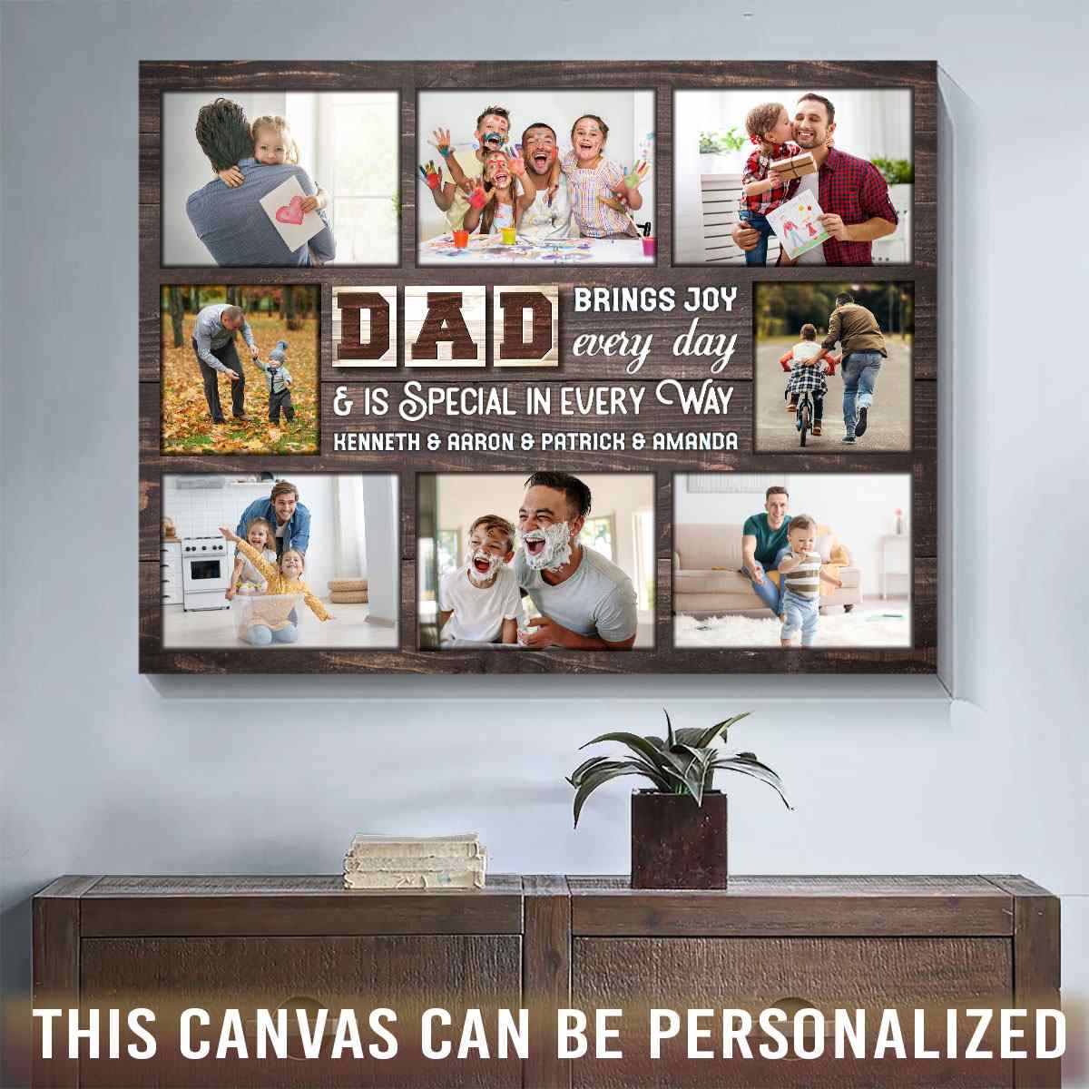 Dad Photo Collage Canvas First Father's Day Gifts - Oh Canvas