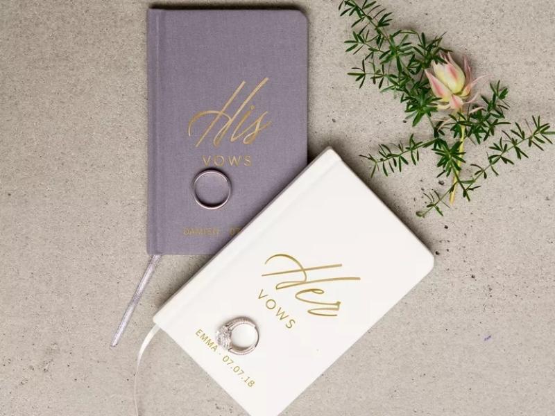 Personalized Vow Books for the best engagement presents