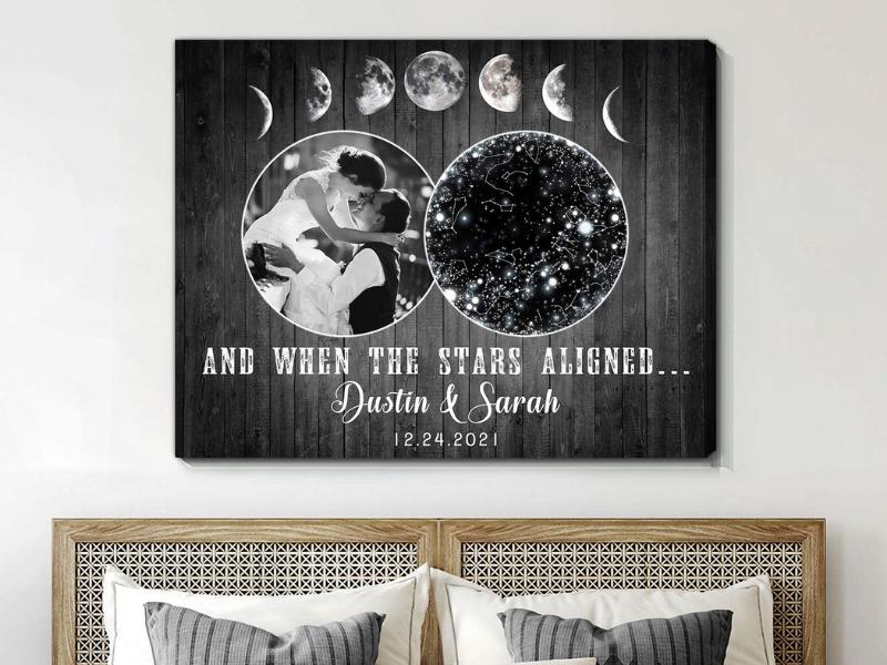 Custom Star Map for the best gift to give newly engaged couple