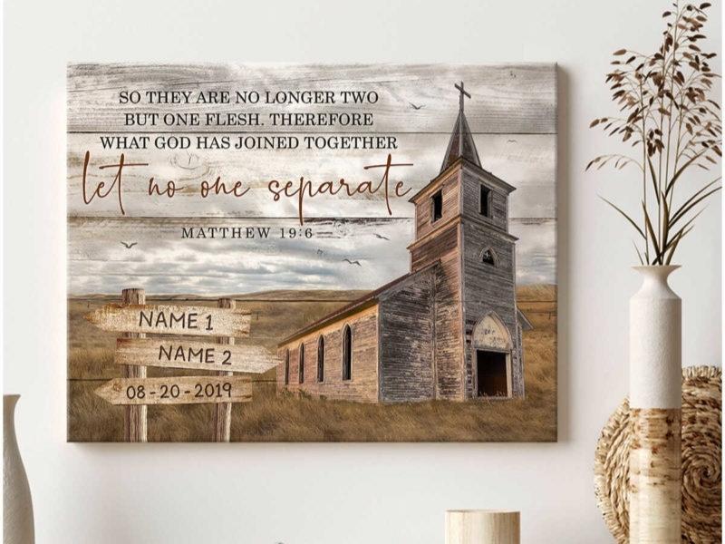 Church Art Personalized Gift For Christian Couple Oh Canvas
