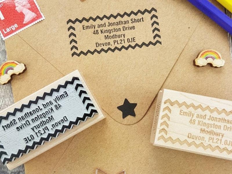 Custom Address Stamp for personalized engagement gifts