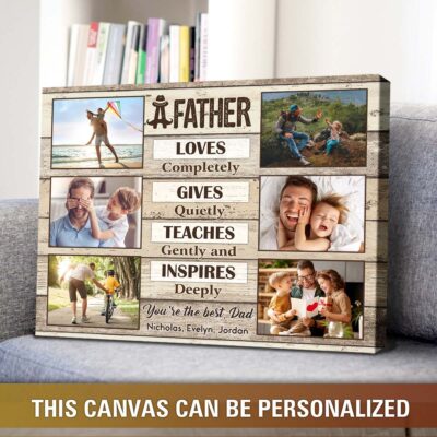 personalized gift for father's day happy fathers day dad custom photo collage 03