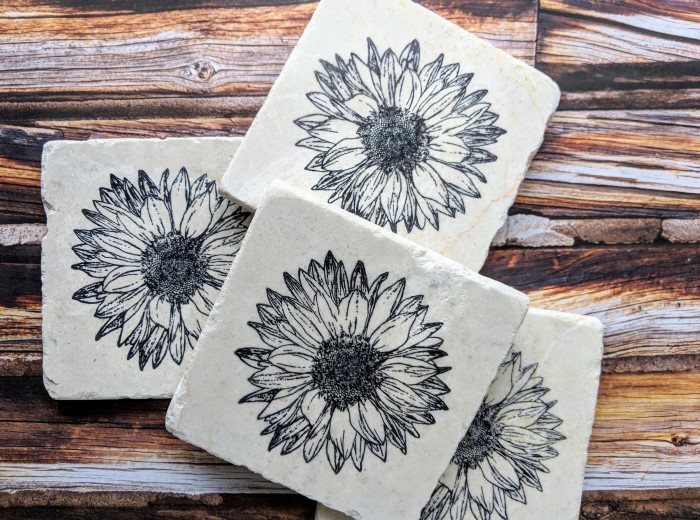 Sunflower Gifts For Her: Sunflower Coasters