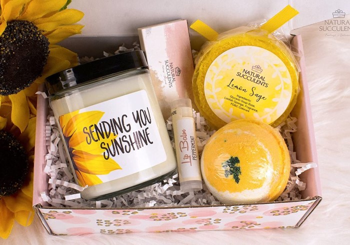 Sunflower Gifts For Her: Set Of Spa Products