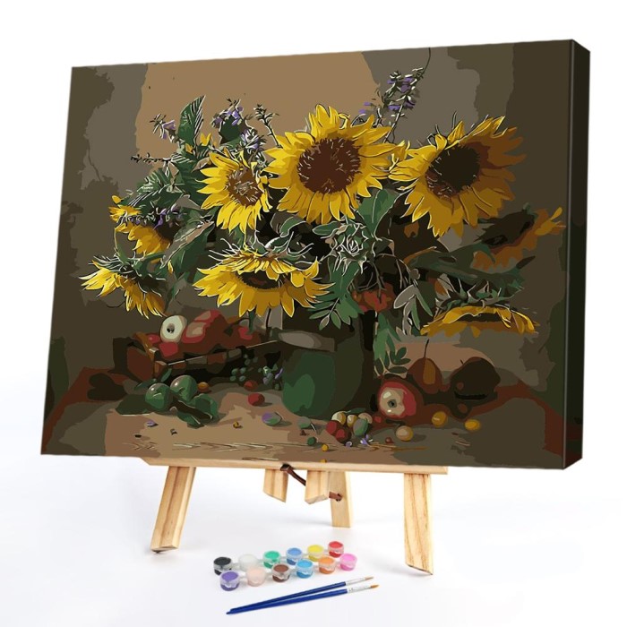 Sunflower Gift Ideas For Her: Paint-By-Numbers Oil Painting Set