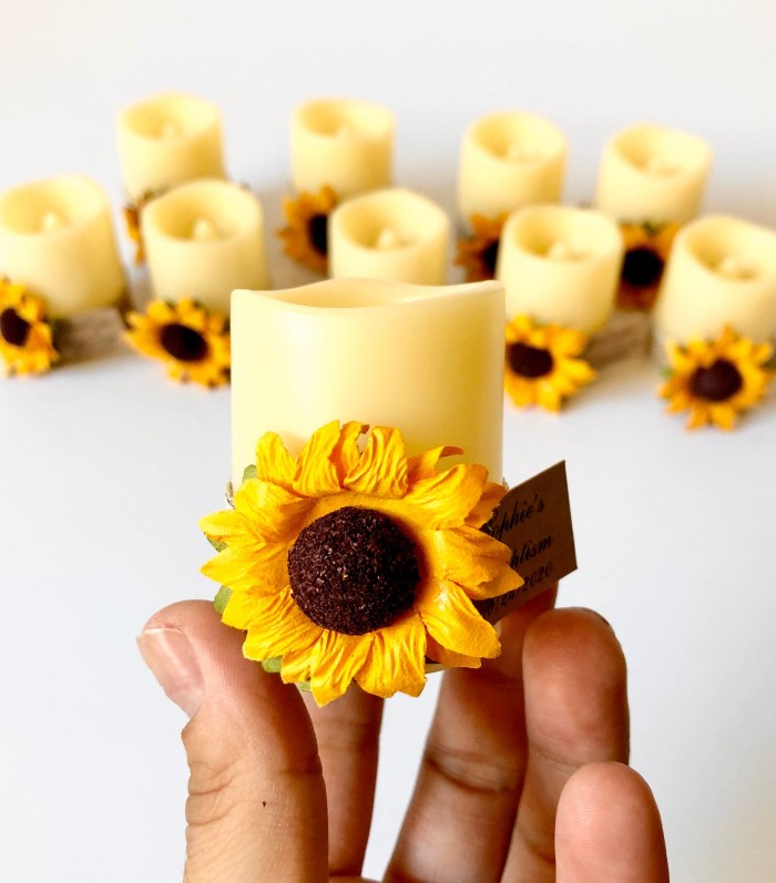 Sunflower Gifts For Her: Sunflower Candles