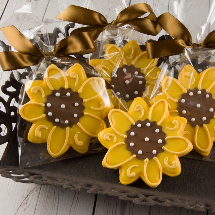 Sunflower Gift Ideas For Her: Flower Cookies