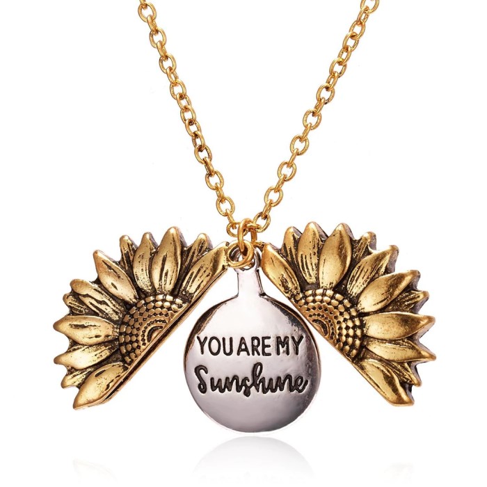 Sunflower Gifts For Her: Sunflower Locket