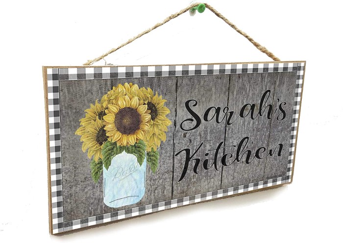 Sunflower Gifts For Her: Personalized Sunflower Sign