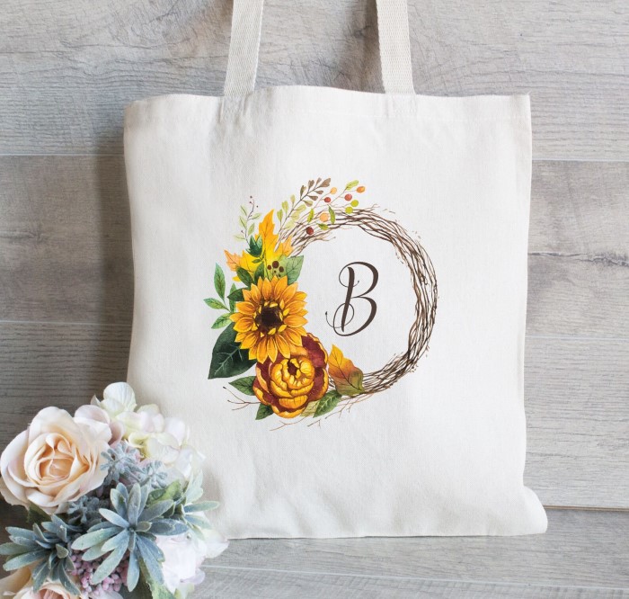 Sunflower-Themed Gifts: Custom Tote Bag