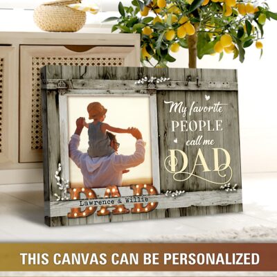 customized fathers day canvas print happy father's day gift idea 02