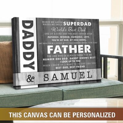 thoughtful father's day gift personalized name canvas wall art 03