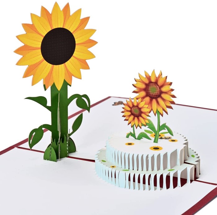 Sunflower Gifts For Her: 3D Greeting Card