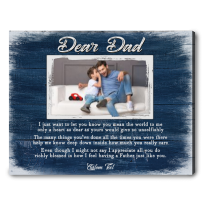 personalized dear dad wall art canvas print father's day gift idea 2022 01