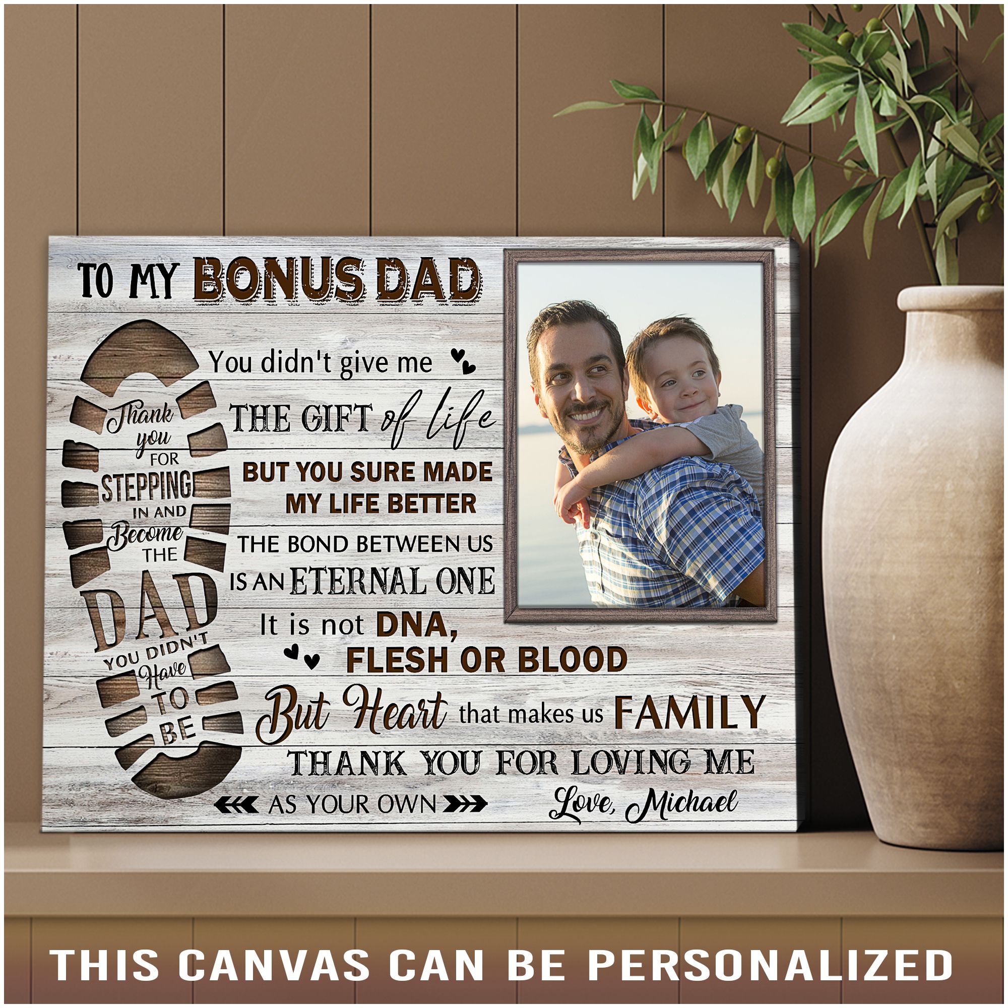 New Dad Gift Ideas 1st Father's Day Gift From Baby - Oh Canvas