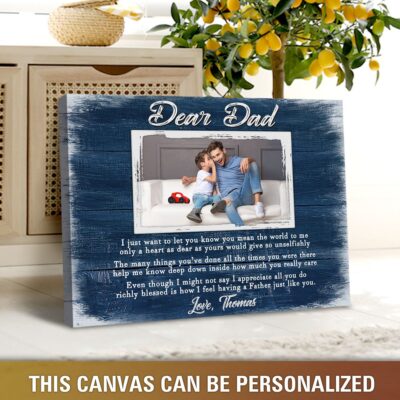 personalized dear dad wall art canvas print father's day gift idea 2022 04