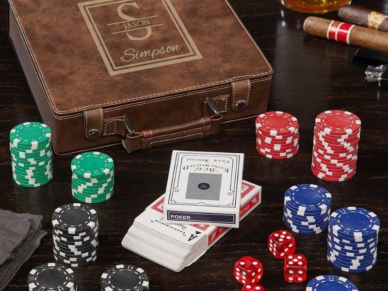 Personalized Poker Set For Personalized Gifts For Engagement