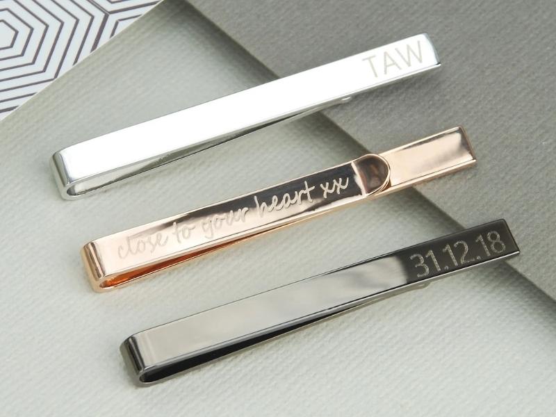 Engraved Tie Clip for the best personalized engagement gifts
