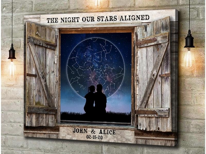 Personalized Star Constellation Gift Oh Canvas