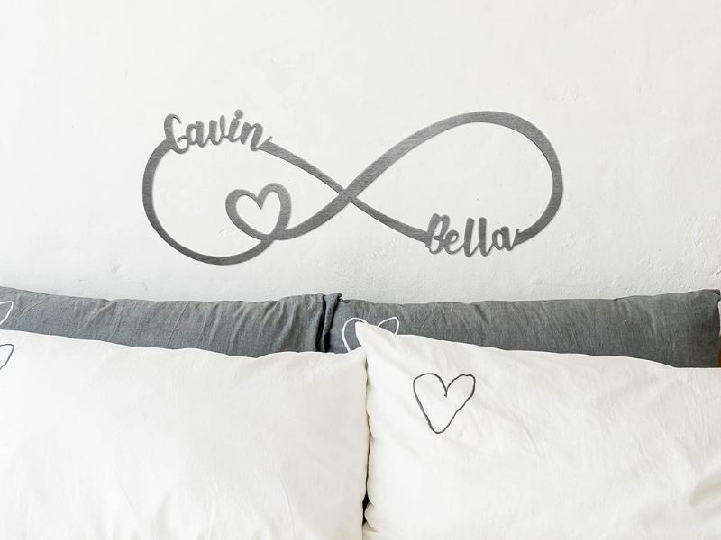 Personalized Metal Infinity Sign for custom engagement gifts