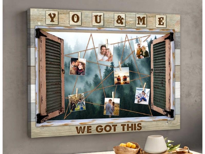 Personalized Engagement Gift Ideas - Faux Window Frame Wall Decor You And Me 