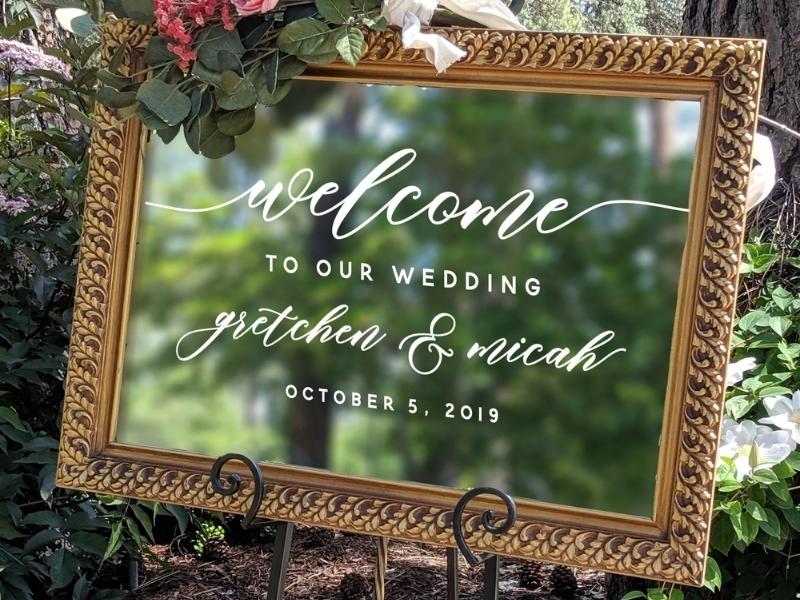 Custom Wedding Sign for unique personalized engagement gifts