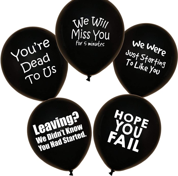 Farewell Gifts For Coworkers: Sardonic Balloons