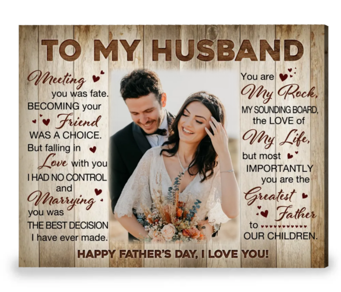 To My Husband Canvas Print - Personalized Father'S Day Gift For Husband.