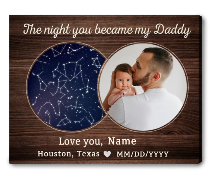 “The Day You Became A Dad” Star Map Print