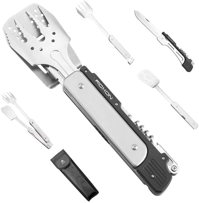 A Special Gift For Husband On Father'S Day - Stainless Steel Sharper Image 6-In-1 Barbecue Tool