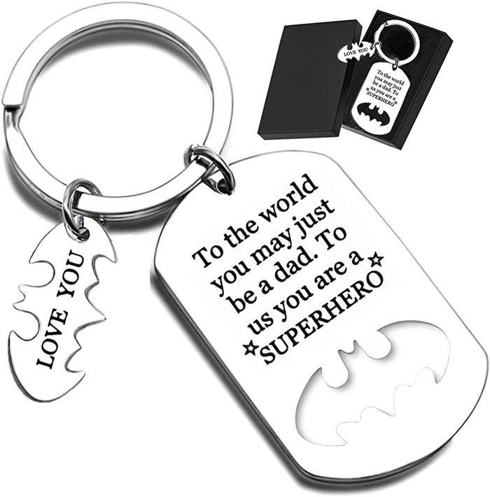 Personalized Stepdad Key Chain Step Father Key Chain Birthday Gift