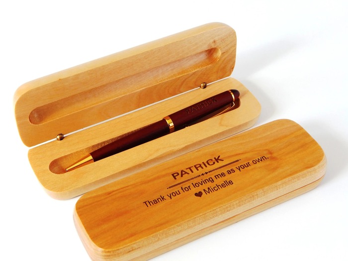 Father’s day gift for stepdad - Personalized Wooden Pen