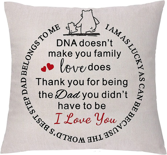 Father’s day gift for stepdad - Sentimental Gifts for Stepdad: Custom Pillow