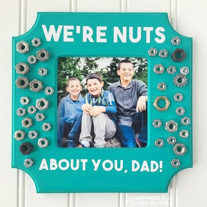 Father's day gifts for a stepdad - “We’re Nuts About You” Photo Frame