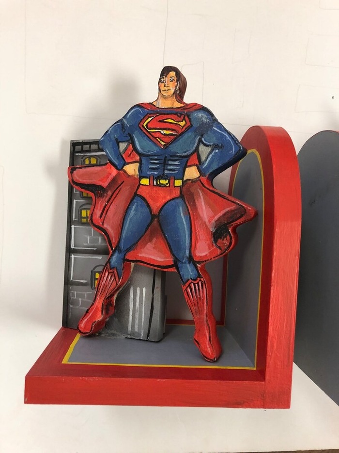 Father’s day gift for stepdad - Superhero Bookends