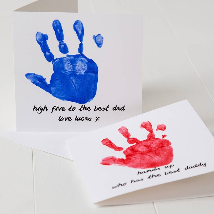 Father’s Day Gift For Stepdad - Handprint 'Best Dad Ever' Sign
