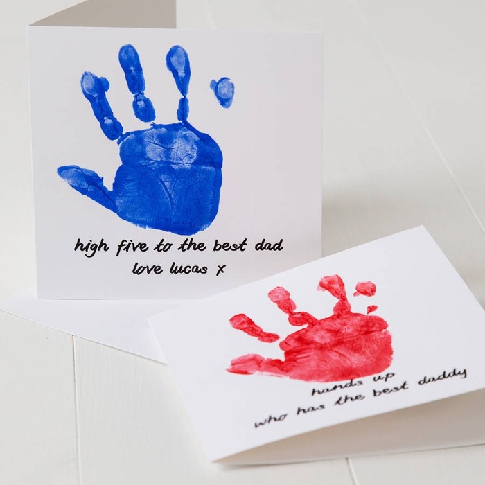 Father’s day gift for stepdad - Handprint 'Best Dad Ever' Sign