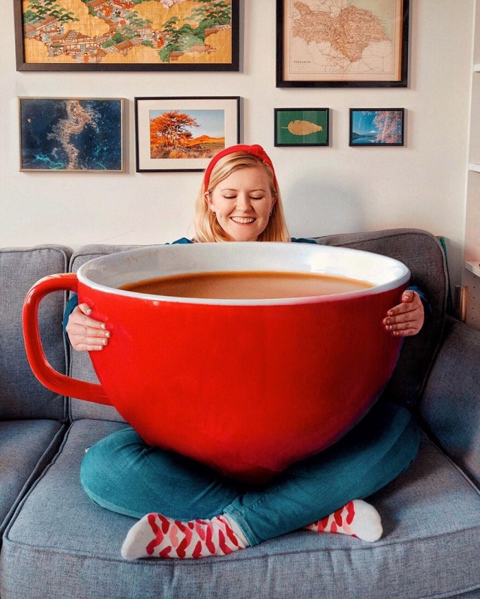 funny gifts for women: Giant Mug Of Coffee